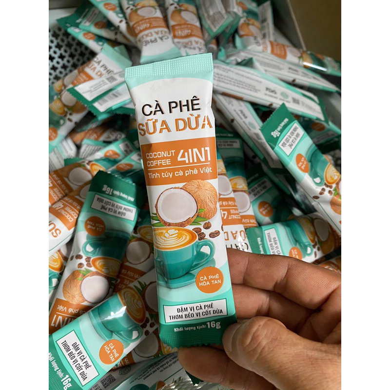 COMBO 4 hộp cà phê sữa dừa PREMIUM COCONUT COFFEE 3IN1