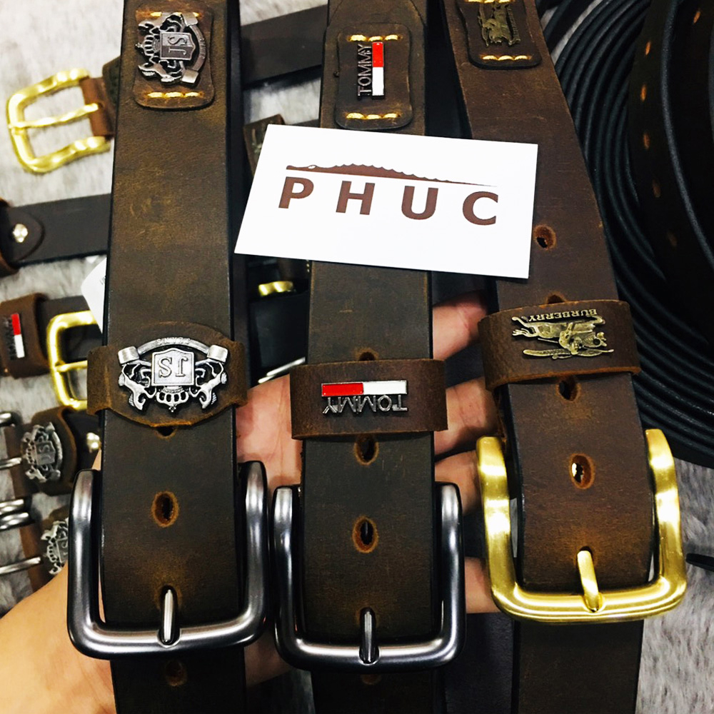Thắt lưng nam da bò sáp nguyên tấm cao cấp, bảo hành da 2 năm
