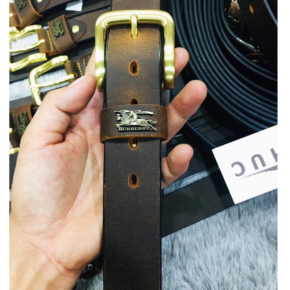 Thắt lưng nam da bò sáp nguyên tấm cao cấp, bảo hành da 2 năm