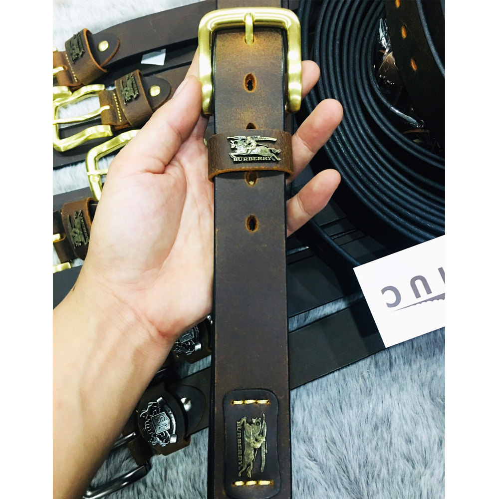 Thắt lưng nam da bò sáp nguyên tấm cao cấp, bảo hành da 2 năm