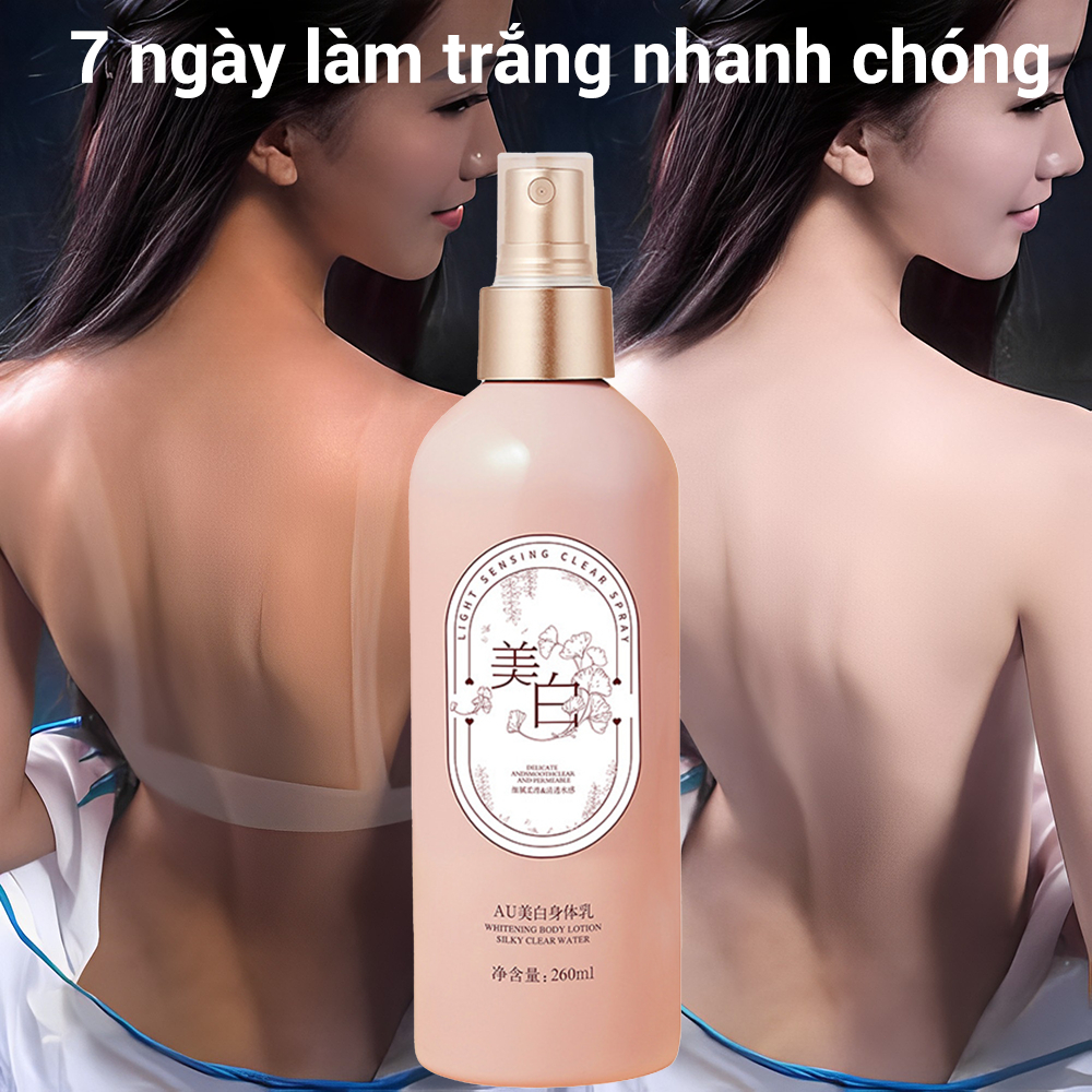 Kem dưỡng da làm trắng Xịt Sữa dưỡng thể da Kem body trắng da Niacinamide làm trắng dưỡng ẩm loại bỏ da gà 260ml/chai