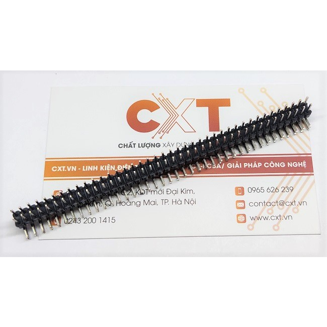 Jump đực đôi 2.54mm - Chân Cong