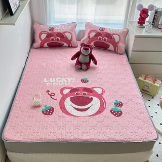 Chiếu điều hoà chun bọc 5D Vip Disney- chiếu cao su non, chiếu latex Suhali, set 3 món