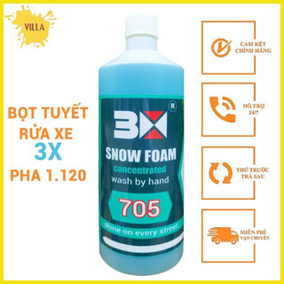 Nước rửa xe bọt tuyết siêu đậm đặc 3x 705 chai 1 lít