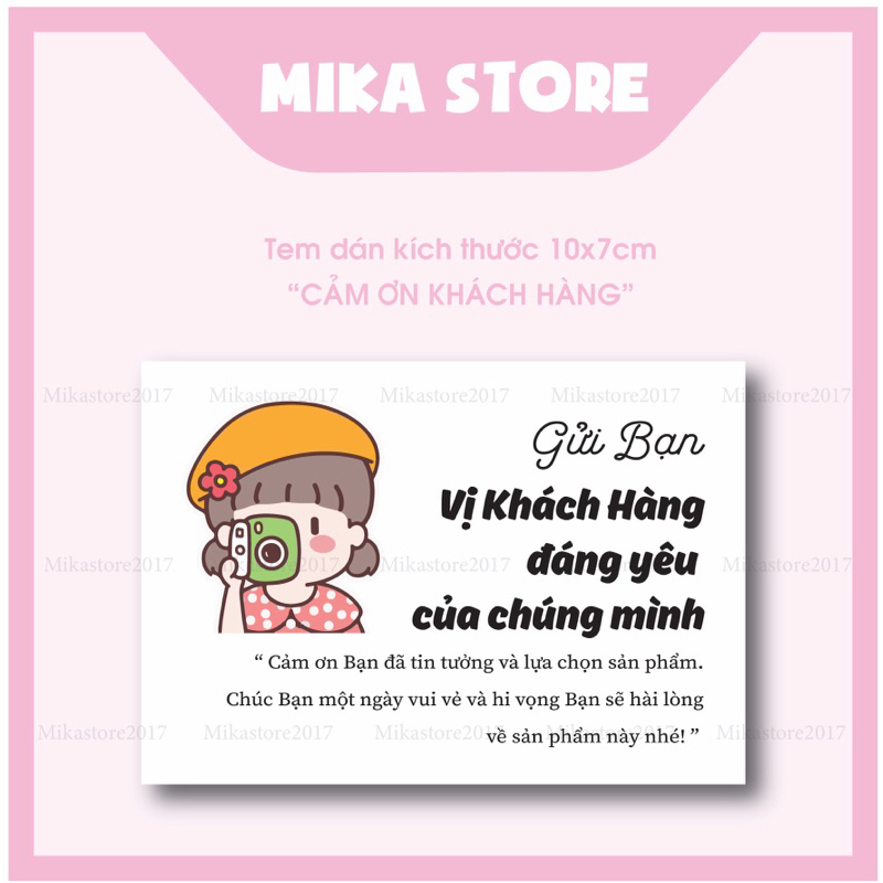 Set 500 tem dán Thank You Cho Hộp Carton, Tem dán Thank You