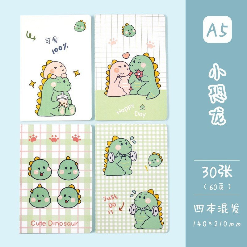 Sổ Lò Xo A5 Bìa Khâu Vở Kẻ Ngang Hoạt Tiết Hoạt Hình Dễ Thương