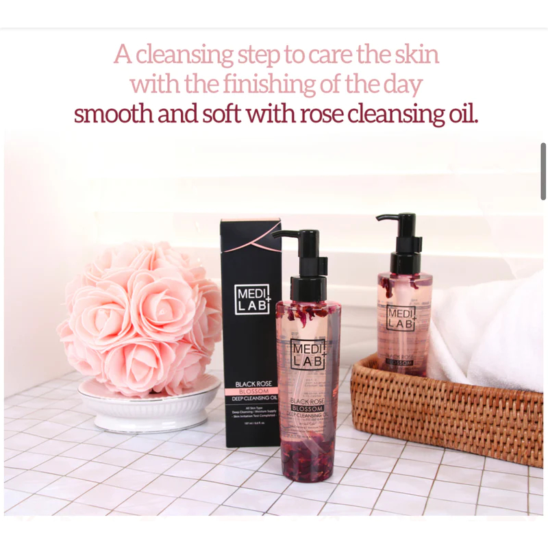 DẦU TẨY TRANG HOA HỒNG ĐEN MEDILAB -  VK.cosmetics