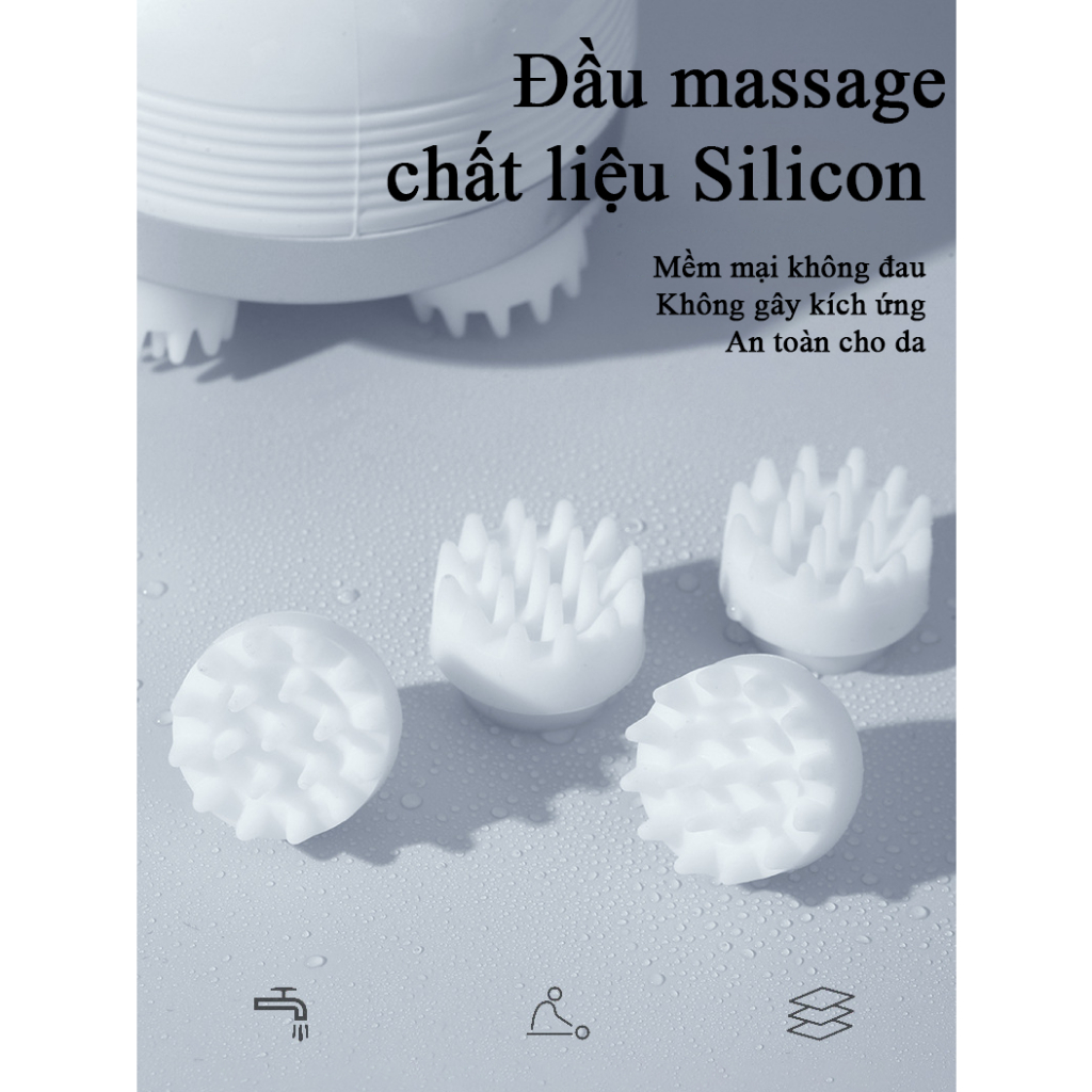Máy massage đầu dưỡng sinh, Máy mát xa cầm tay giúp giảm căng thẳng, mệt mỏi, máy massage toàn thân