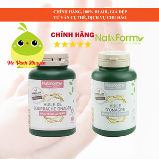 Tinh dầu hoa anh thảo Nat&Form Huile D’Onagre hữu cơ giúp cân bằng nội tiết tố nữ, Pháp (200v)