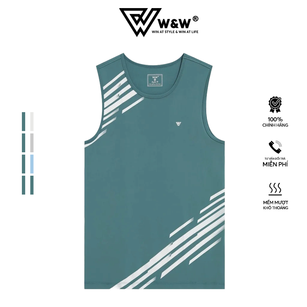 Áo Tank Top Nam W&W Vải Coolmax Cao Cấp WTT18B