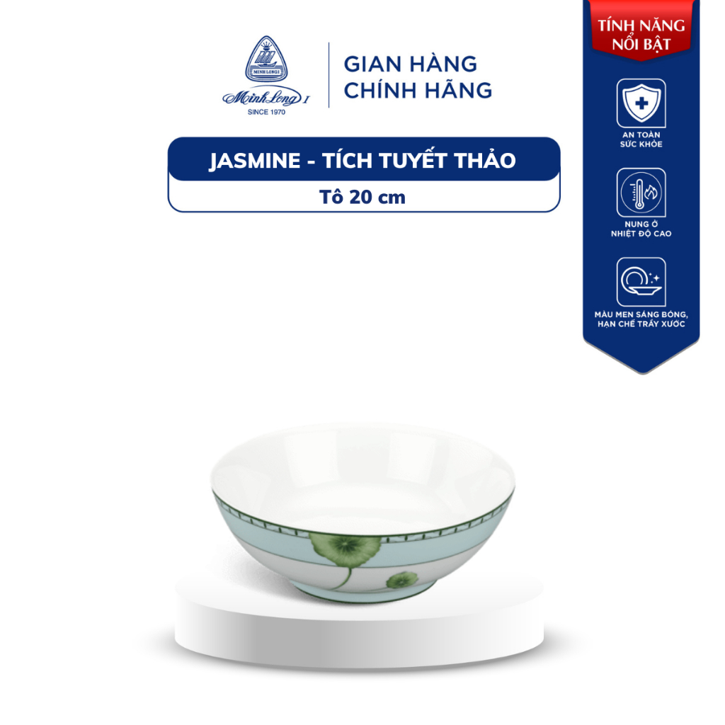 Tô, Dĩa Sứ Minh Long - Jasmine - Tích Tuyết Thảo