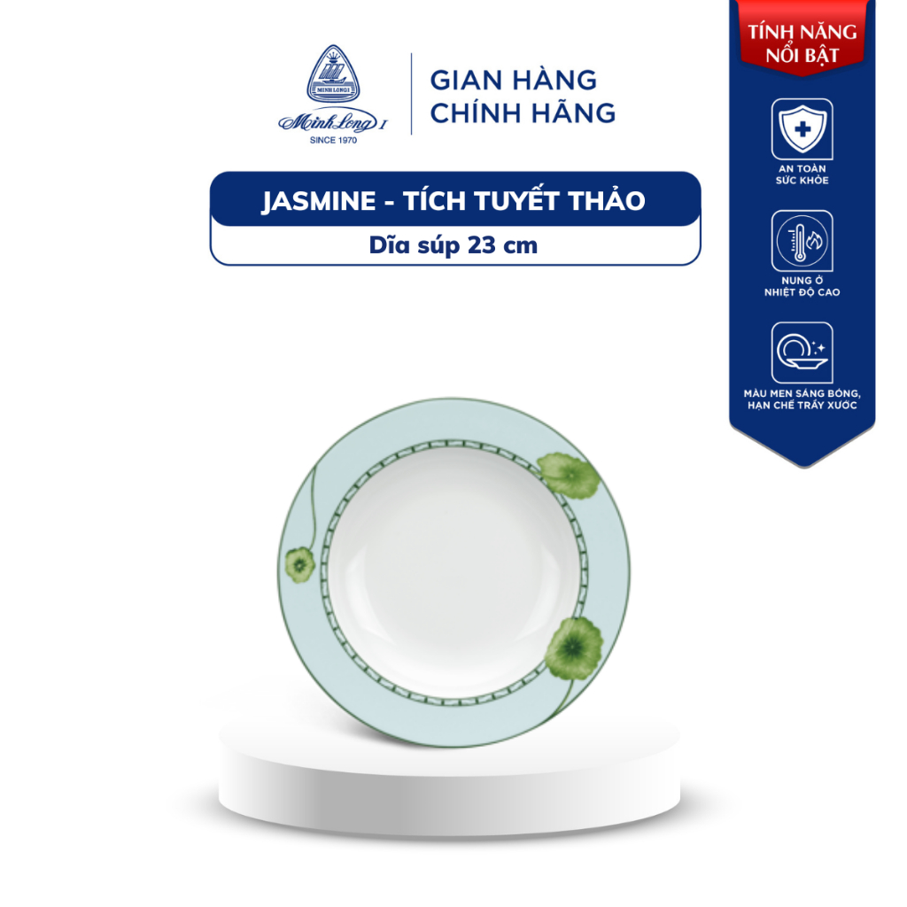 Tô, Dĩa Sứ Minh Long - Jasmine - Tích Tuyết Thảo