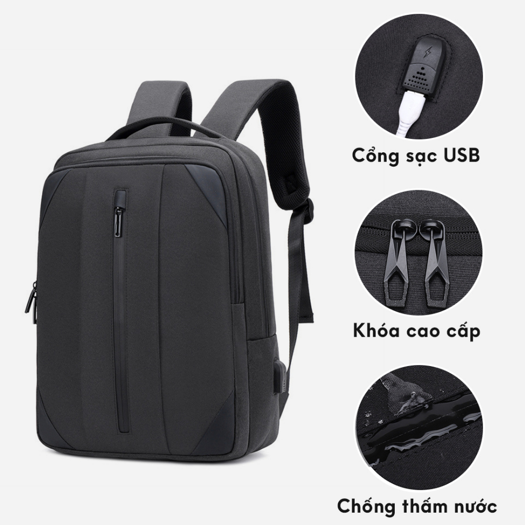 Balo Nam Nữ GEMI - Balo thời trang hình hộp, năng động, trẻ trung - B8027