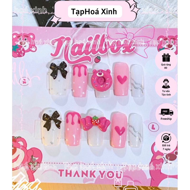 Nailbox thiết kế nơ xinh xắn