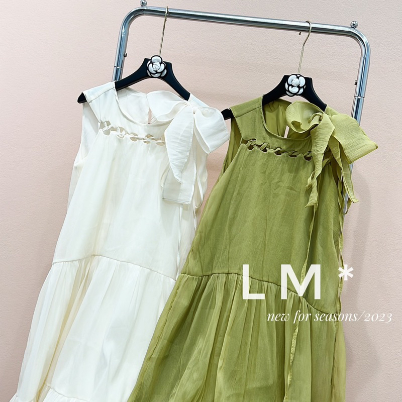 Váy maxi SN nơ vai tiểu thư bánh bèo / maybecloset