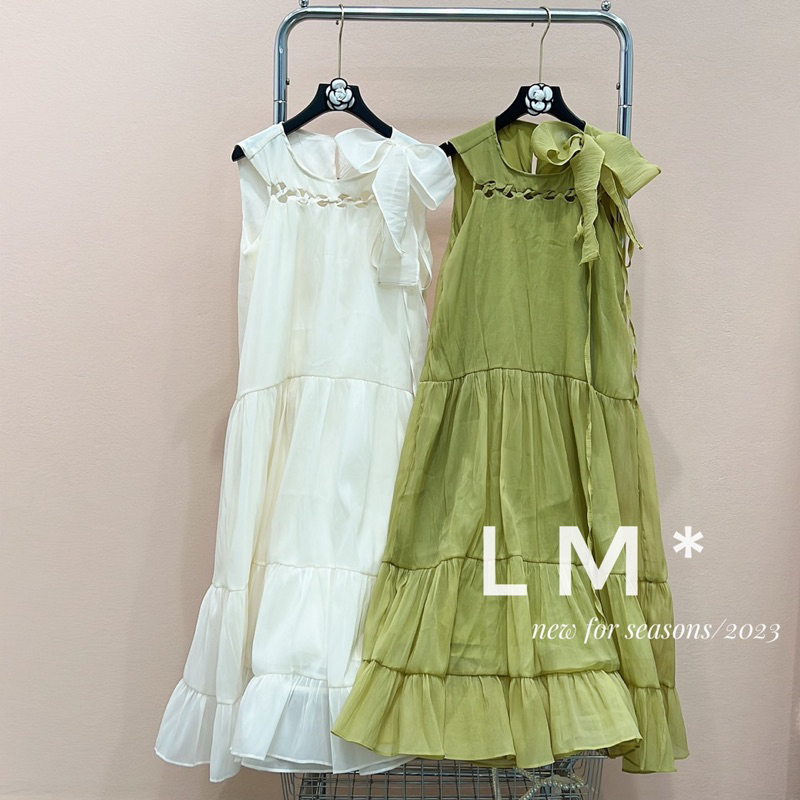 Váy maxi SN nơ vai tiểu thư bánh bèo / maybecloset