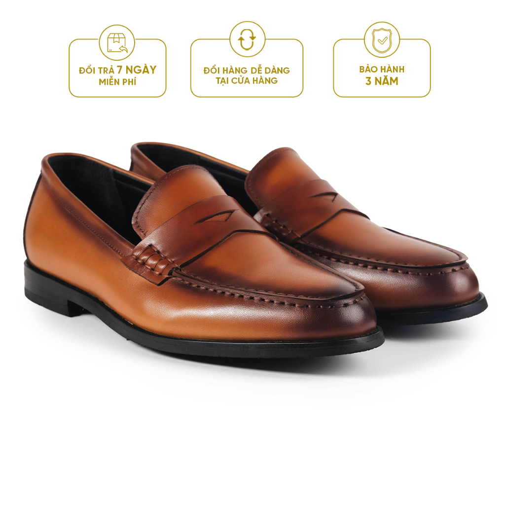 Giày Tây Lười Cao Cấp OMW Loafer - LF07 - Da Bò Ý Lót Trong Da Bò Mộc - Thương hiệu Be Classy