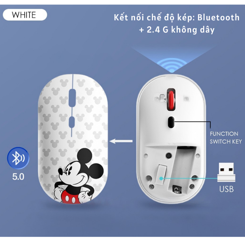 Chuột Bluetooth laptop macbook JRC – 2 Chế Độ Kết Nối