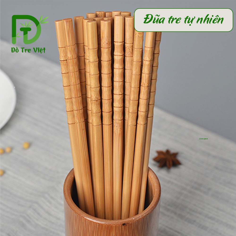 Set 10 Đôi đũa tre, đũa từ thân tre tự nhiên.