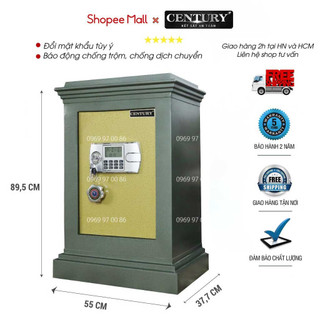 Két sắt chống cháy Century CF759DT điện tử cao cấp chống cháy có báo động