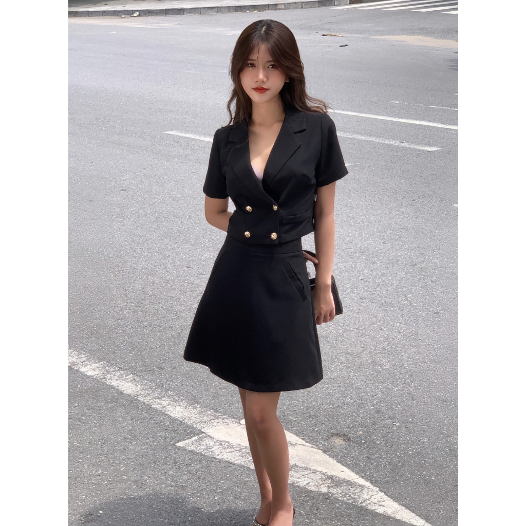 Chân váy ngắn dáng A nữ chất liệu tuyết mưa cao cấp tôn dáng Tiin Store - CHN253