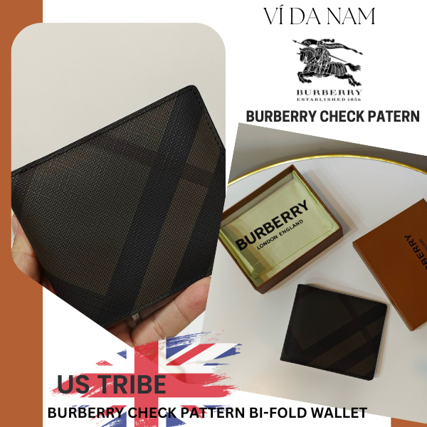 Ví Nam BUR.BER.RY CHECK PATTERN BI-FOLD WALLET