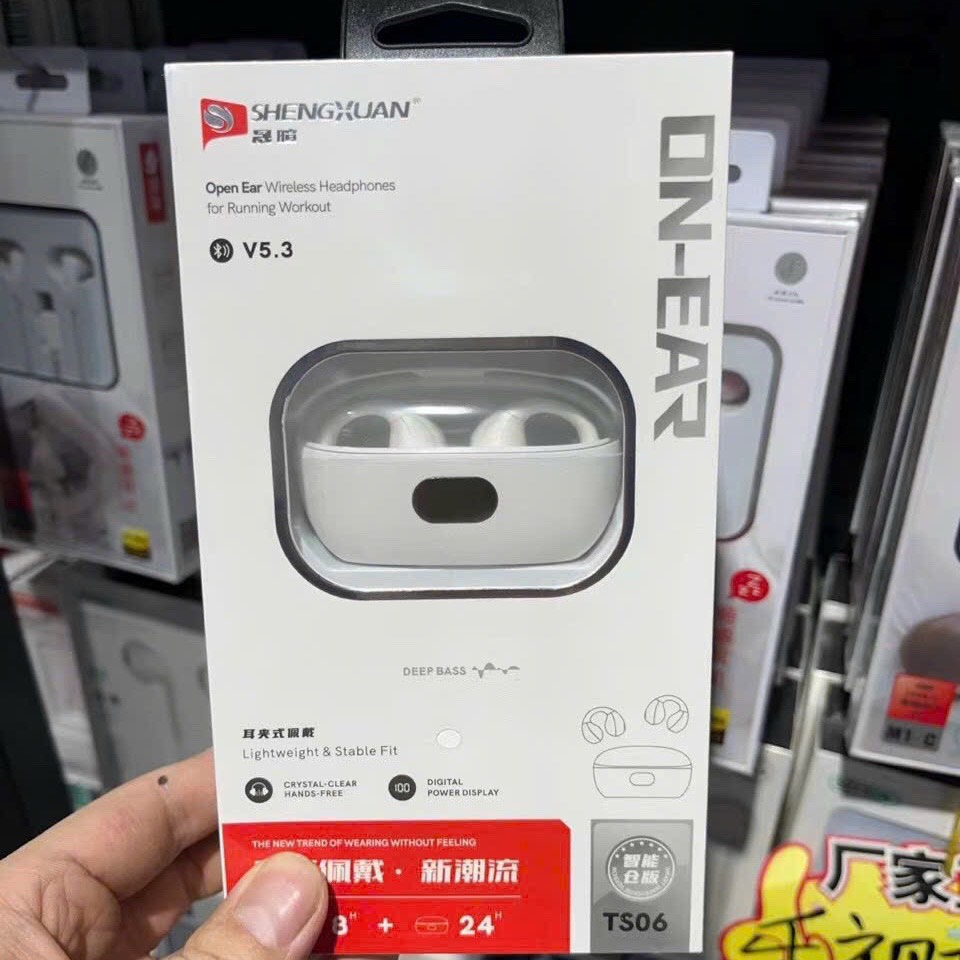 Tai nghe dẫn xương bluetooth v5.3 TS06 không dây kiểu dáng mới giúp nghe theo 1 kiểu hoàn toàn khác biết biệt