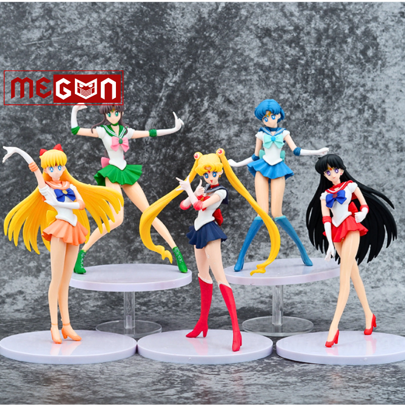Mô hình Megun 5 thủy thủ mặt trăng Sailor Moon Usagi Ami Rei Makoto Minako Mamoru Setsuna Michiru Haruka Hotaru
