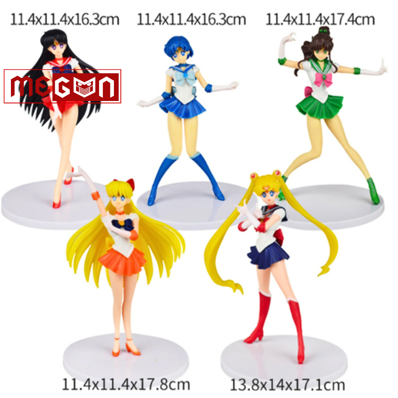 Mô hình Megun 5 thủy thủ mặt trăng Sailor Moon Usagi Ami Rei Makoto Minako Mamoru Setsuna Michiru Haruka Hotaru