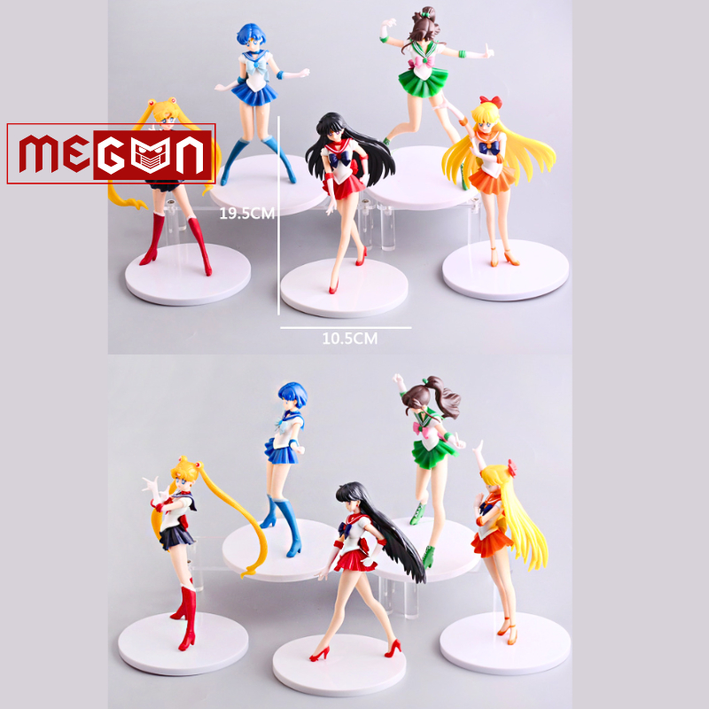 Mô hình Megun 5 thủy thủ mặt trăng Sailor Moon Usagi Ami Rei Makoto Minako Mamoru Setsuna Michiru Haruka Hotaru