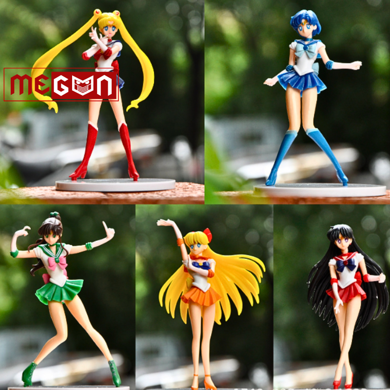 Mô hình Megun 5 thủy thủ mặt trăng Sailor Moon Usagi Ami Rei Makoto Minako Mamoru Setsuna Michiru Haruka Hotaru