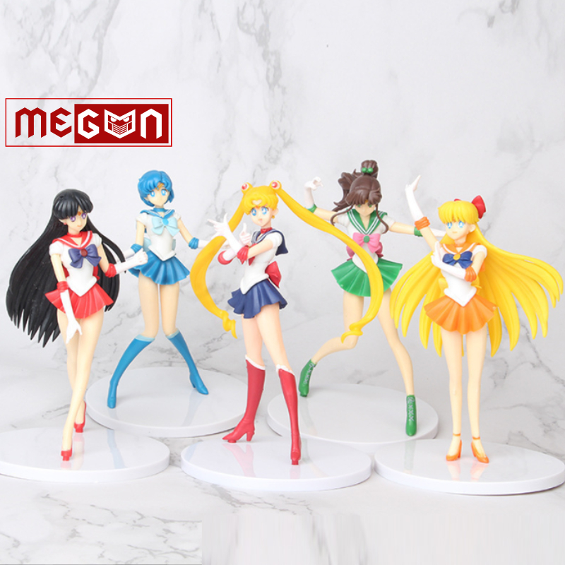 Mô hình Megun 5 thủy thủ mặt trăng Sailor Moon Usagi Ami Rei Makoto Minako Mamoru Setsuna Michiru Haruka Hotaru