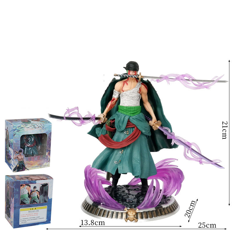 Mô hình One Piece Roronoa Zoro chiến đấu đẫm máu cực ngầu Cao 21 cm  Figure One Piece
