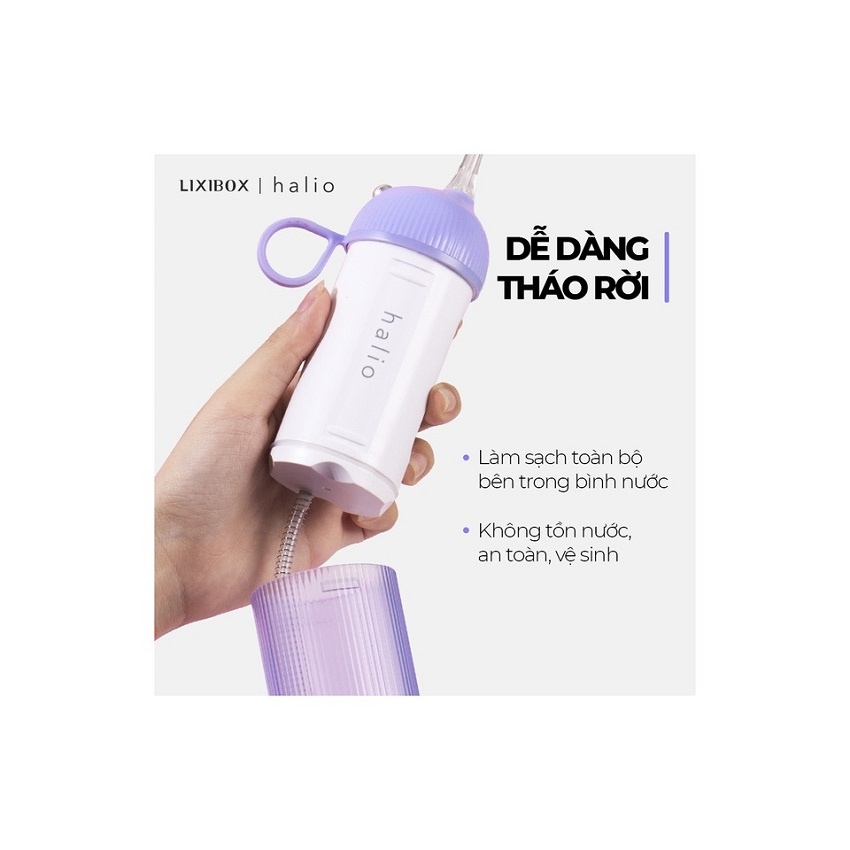 Máy Tăm Nước Cầm Tay Halio UltraClean Oral Irrigator - Periwinkle - Hàng Chính Hãng