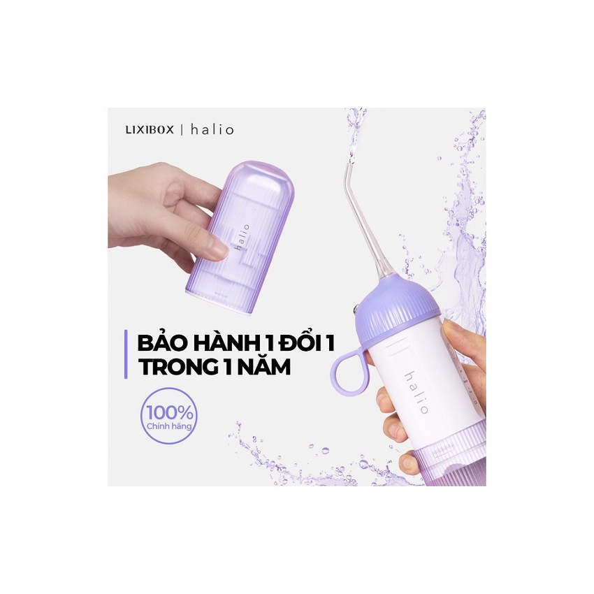 Máy Tăm Nước Cầm Tay Halio UltraClean Oral Irrigator - Periwinkle - Hàng Chính Hãng