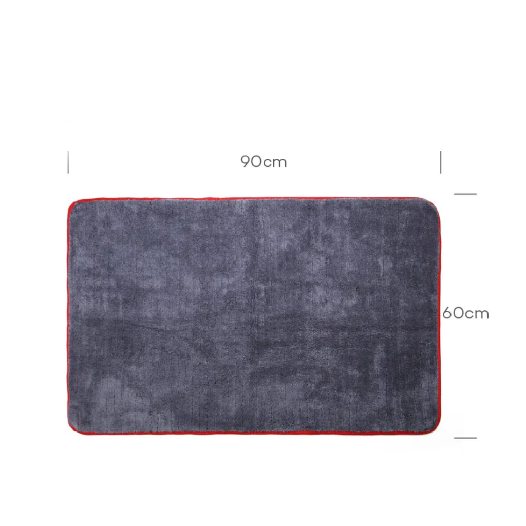 Khăn lau xe oto siêu thấm hút màu đỏ xám 60*90cm