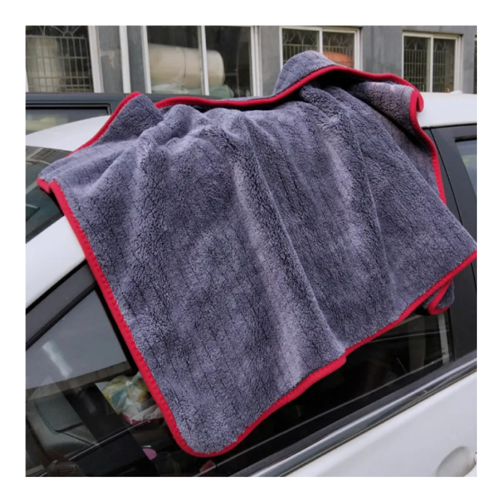 Khăn lau xe oto siêu thấm hút màu đỏ xám 60*90cm