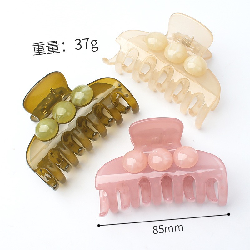 Kẹp bấu tóc cao cấp cua đính hạt nhựa xịn TÍM STORE phụ kiện búi tóc thời trang phong cách hàn quốc