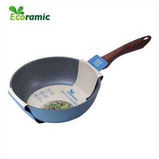 Chảo Đá Lòng Sâu 32Cm ECORAMIC Hàn Quốc Đáy Từ EVDW Cam Kết Chính Hãng