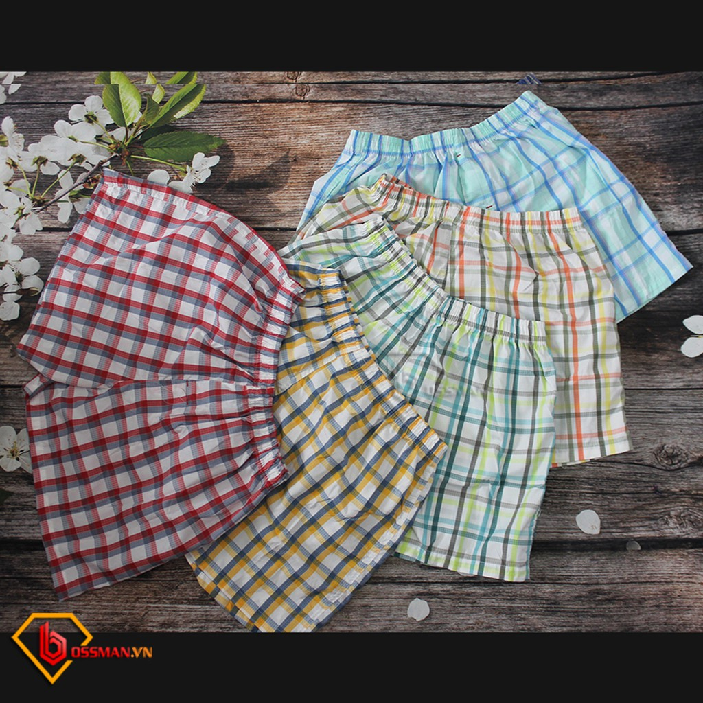 Combo 3 quần đùi nam vải kaki thô mặc nhà mặc ngủ thoáng mát thoải mái vận động