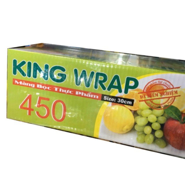 Cuộn màng bọc bảo quản thực phẩm KingWrap (size 30cm x 450m), màng bao chuyên dụng bảo đảm thức ăn tươi ngon
