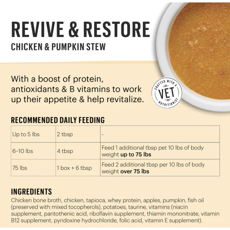 THE HONEST KITCHEN PourOver: Revive & Restore Giúp Hỗ Trợ Phục Hồi Sau - 155g