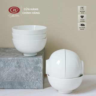 Bộ 6 Bát Cơm Trắng Trơn 11cm - Sứ Minh Châu - C06