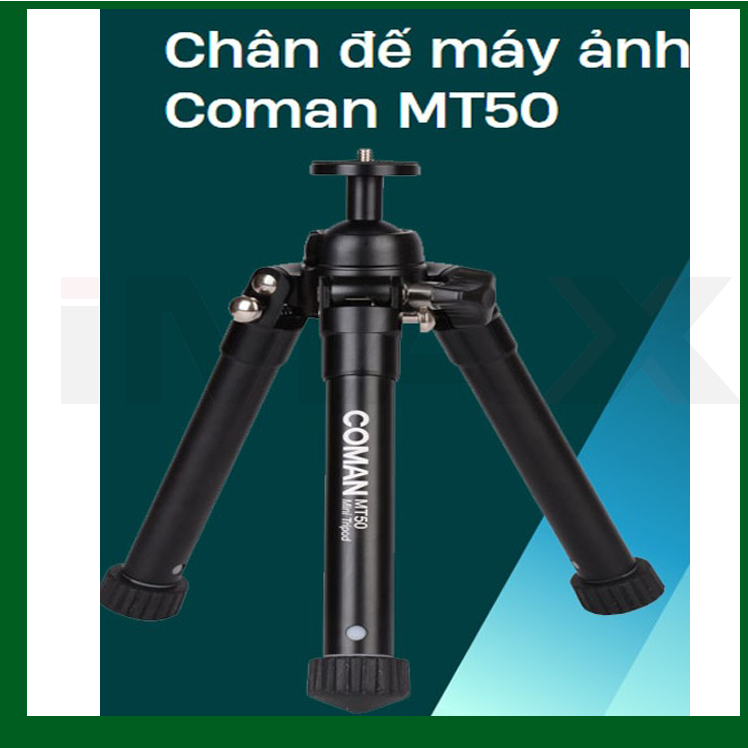CHÂN MÁY ẢNH COMAN MT50 MINI  + GÁ KẸP ĐIỆN THOẠI