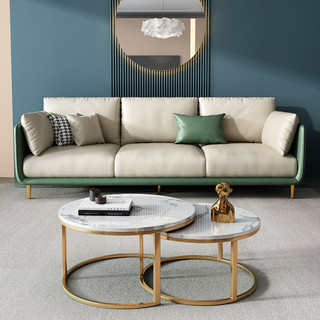 Bộ ghế sofa da phòng khách phong cách Bắc Âu ghế bọc da P.Caronal chống xước, đệm bọt biển - Bảo hành 2 năm