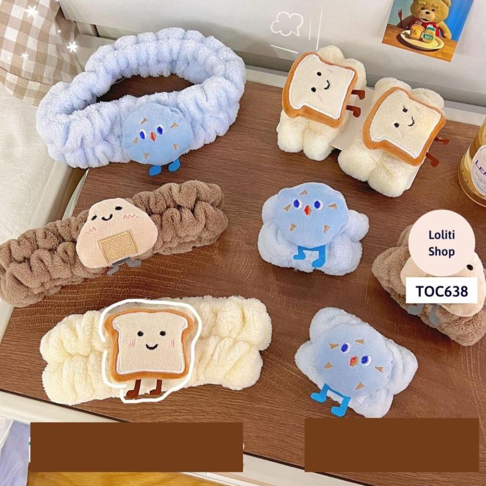 Băng Đô Rửa Mặt Hình Bánh Mì Cơm Nắm Ngộ Nghĩnh Cute Phong Cách Hàn Quốc