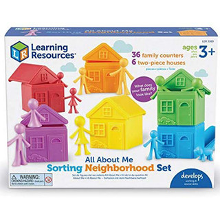  Bộ đồ chơi luyện vận động tinh, phân loại, màu sắc, số đếm - All About Me Sorting Neighborhood Set -