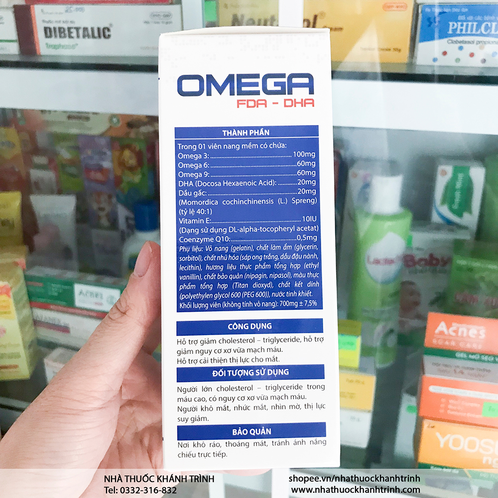 Dầu cá  OMEGA 369 FPA - DHA CoenzymQ10 - bổ mắt, giảm cholesterol máu