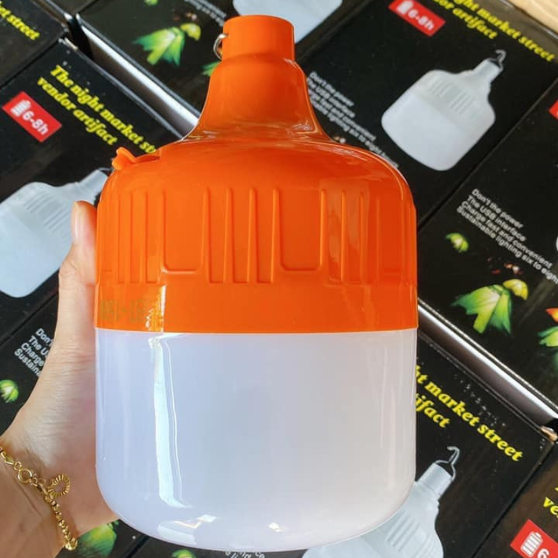 Bóng Đèn Tích Điện LD20 Công Xuất 200W 150W 100W 50W Chống Nước Cho Du Lịch, Cắm Trại, Câu Cá, Khu Thường Xuyên Mất Điện