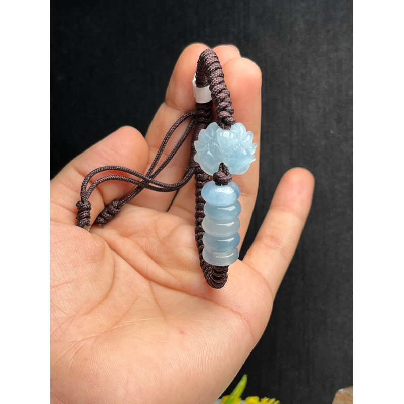 Vòng tay hồ ly aquamarine mix ngũ điếu